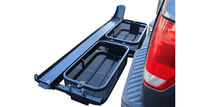 Dirt Bike Scooter Motorcycle Tow Hitch Carrier Rack With Cargo Baskets By WMA