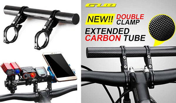GUB 31.8MM Double Clamp Carbon Fiber Handlebar Extender Extension