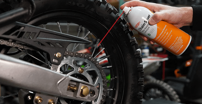how to apply lube on dirt bike chain