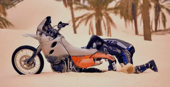 Riding a Dirt Bike in Sand is Hard